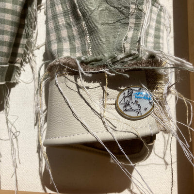 SAGE/Ivory Patchwork Canvas and Leather Jacket-Jetpack Hom(m)e-APOC STORE