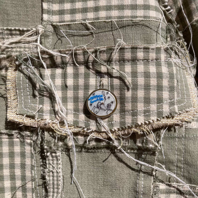 SAGE/Ivory Patchwork Canvas and Leather Jacket-Jetpack Hom(m)e-APOC STORE