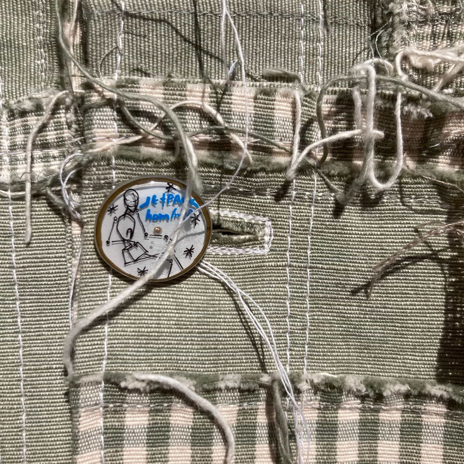 SAGE/Ivory Patchwork Canvas and Leather Jacket-Jetpack Hom(m)e-APOC STORE