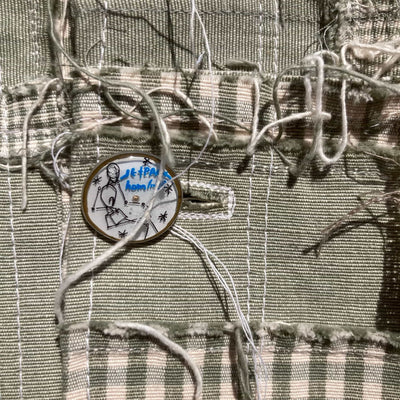 SAGE/Ivory Patchwork Canvas and Leather Jacket-Jetpack Hom(m)e-APOC STORE