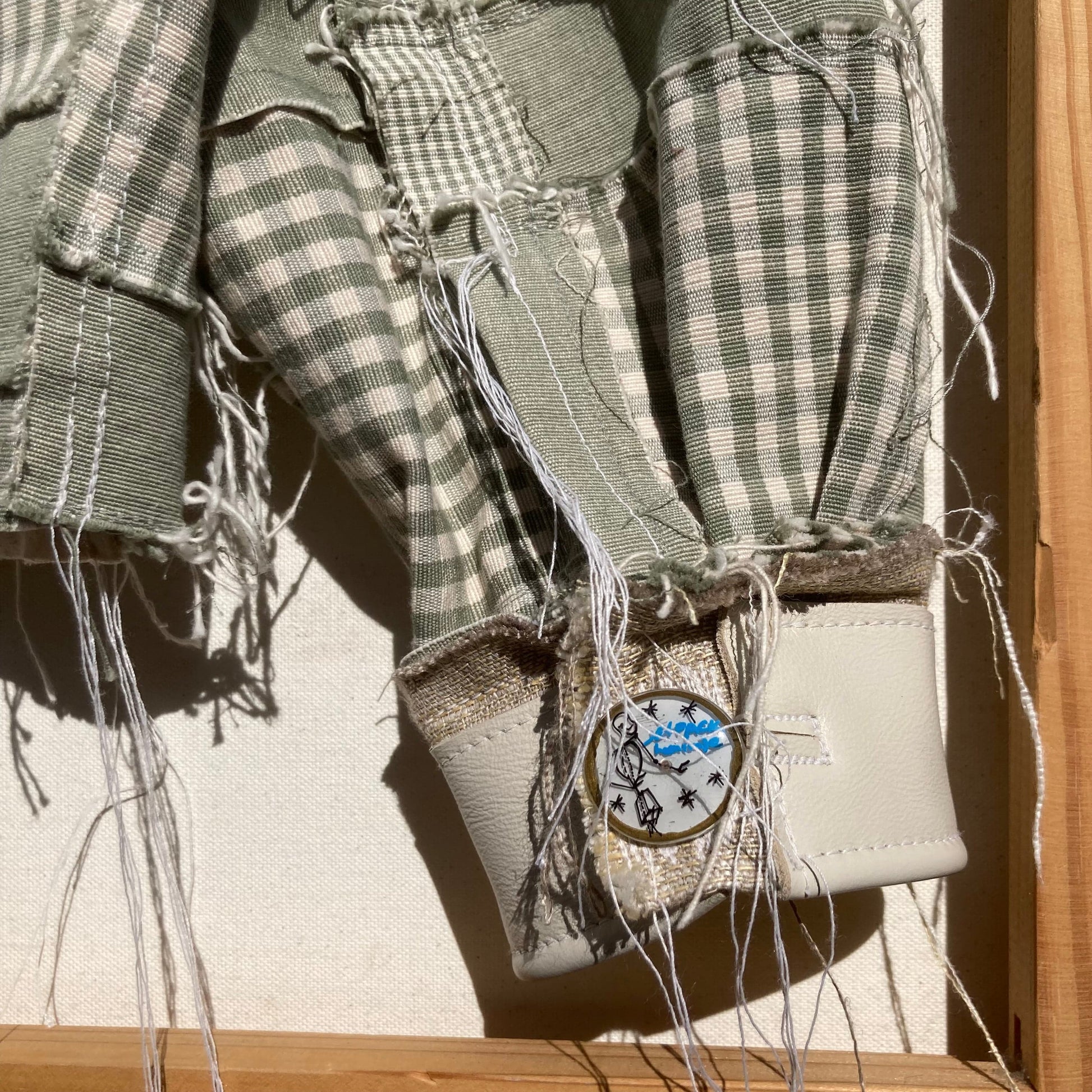 SAGE/Ivory Patchwork Canvas and Leather Jacket-Jetpack Hom(m)e-APOC STORE