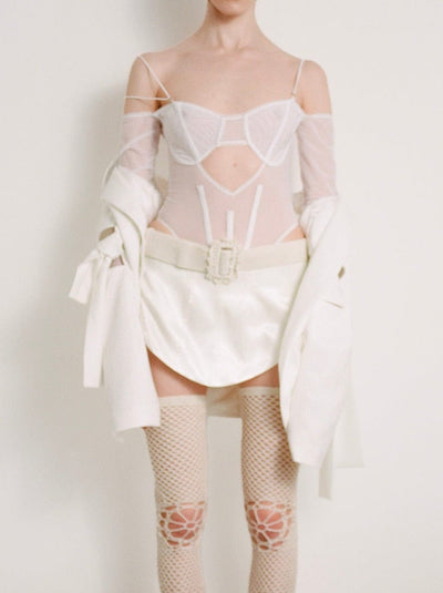 Mesh Bodysuit with boning details off-white-Nastyamasha-APOC STORE