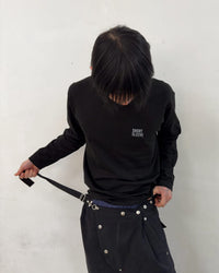 Short Sleeve Logo Long Sleeve (Black)-EGNARTS-APOC STORE