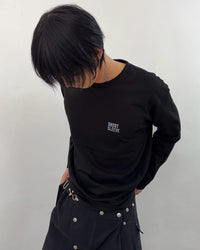Short Sleeve Logo Long Sleeve (Black)-EGNARTS-APOC STORE