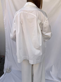 Double Collar Shirt - white-Julye Han-APOC STORE