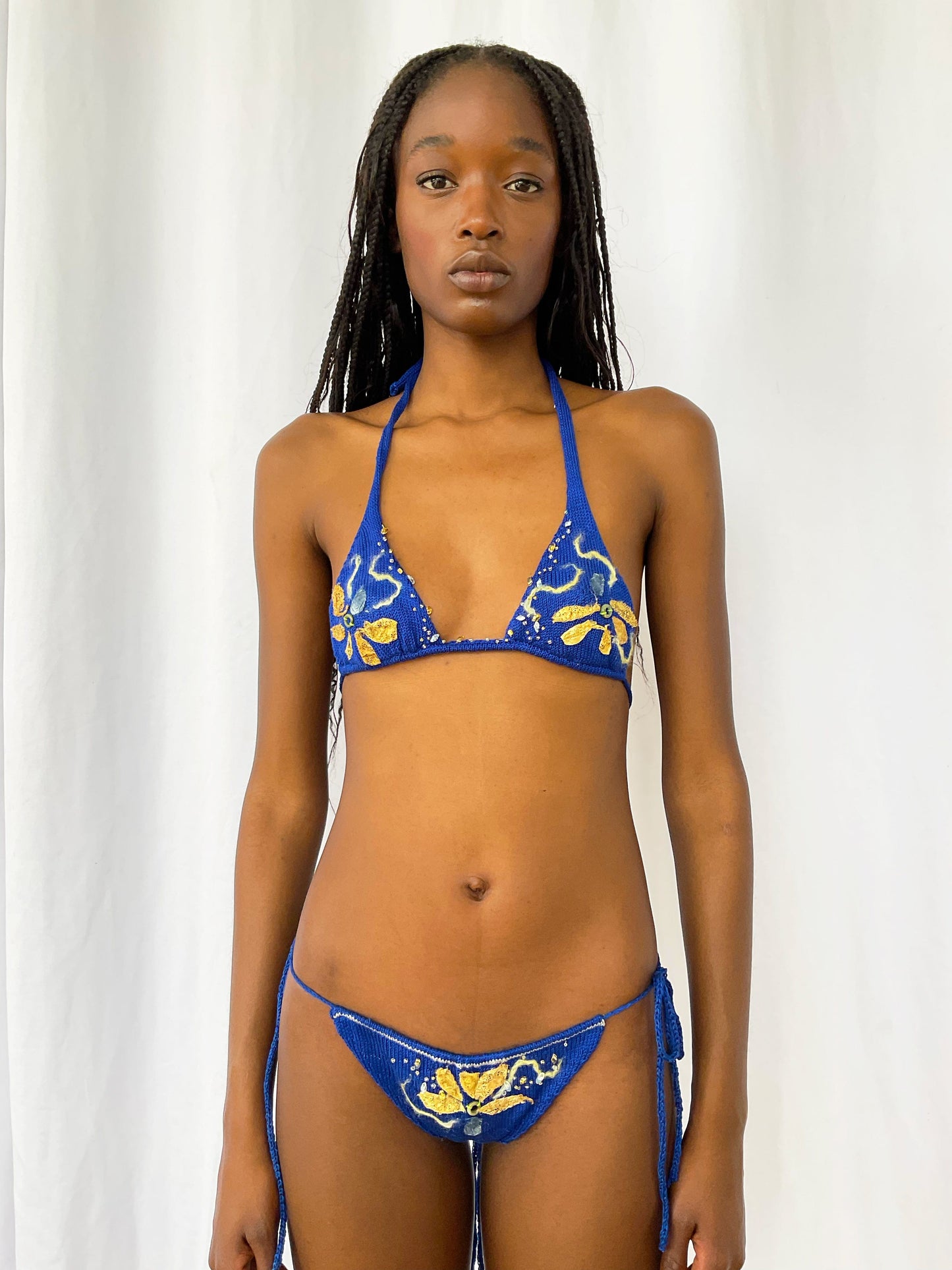 Royal Blue Lotus Bikini-GRACE GUI-APOC STORE