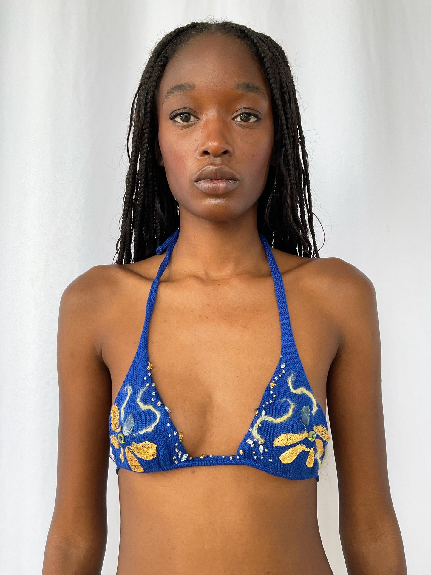 Royal Blue Lotus Bikini-GRACE GUI-APOC STORE