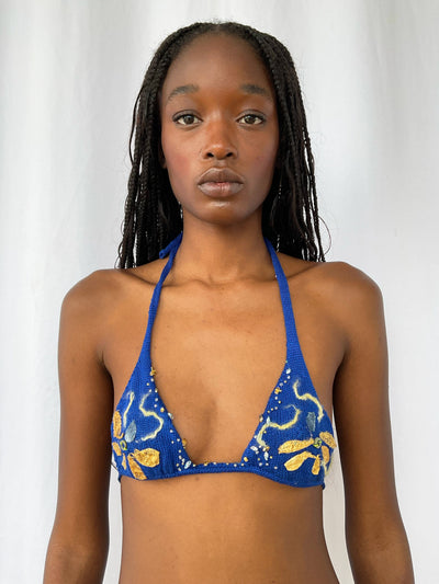 Royal Blue Lotus Bikini-GRACE GUI-APOC STORE
