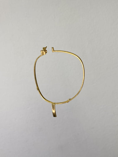 Single small gold glasses earring 1-Lou de Bètoly-APOC STORE