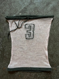 Sheer knit tube top baby pink/khaki-Lilies of the Valley-APOC STORE