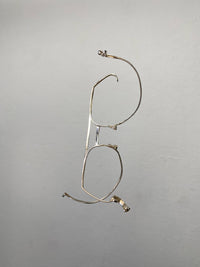 Single big silver glasses earring 4-Lou de Bètoly-APOC STORE