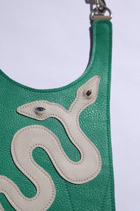 Snake bag teal-Av Grannan-APOC STORE