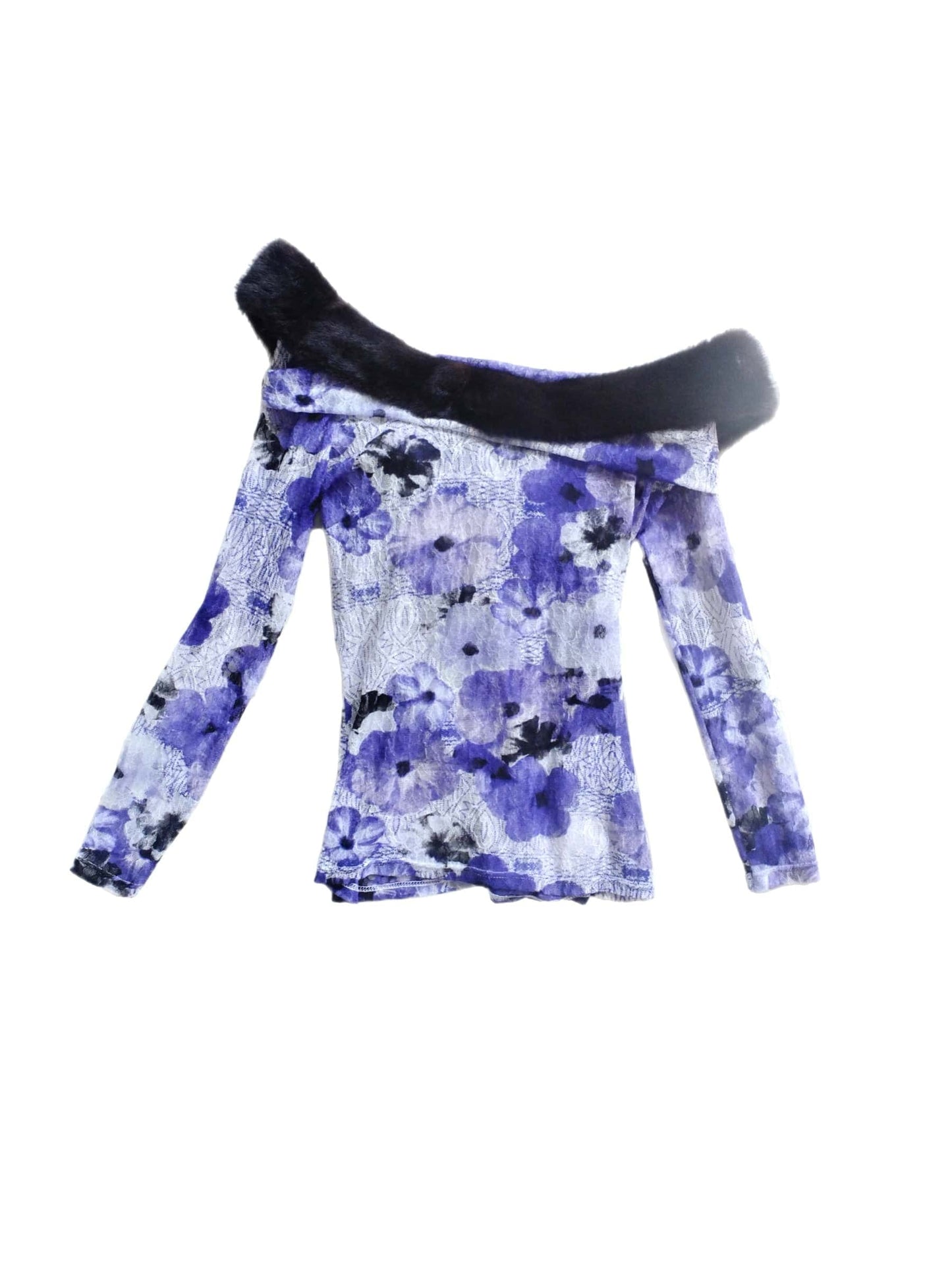 Shadowed floral top-Polyhedron-APOC STORE