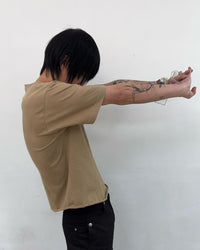 Cut off T-shirts (Beige)-EGNARTS-APOC STORE