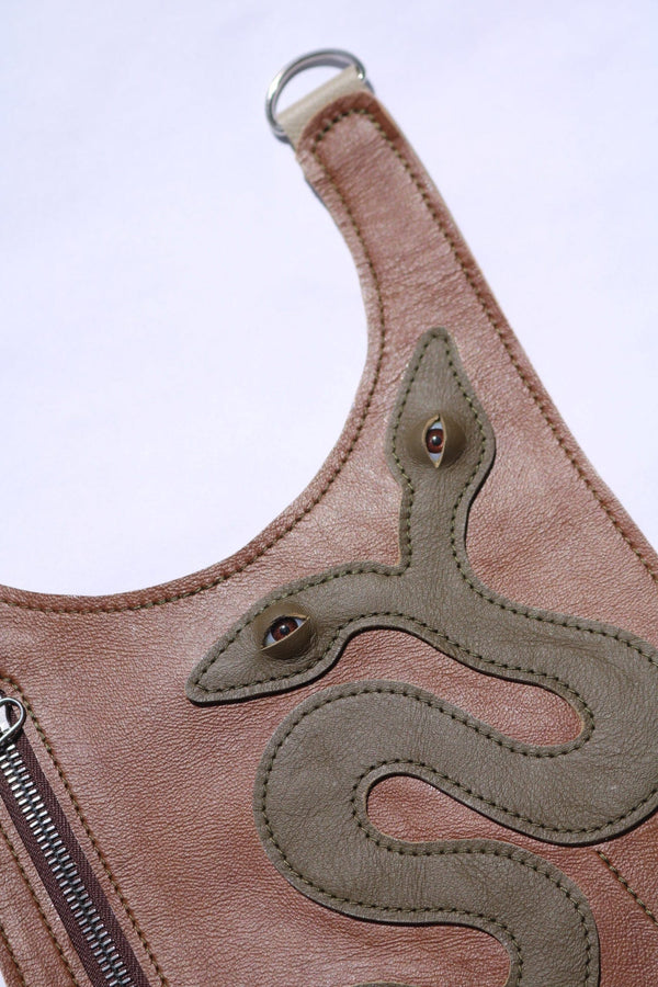 Snake bag brown-Av Grannan-APOC STORE
