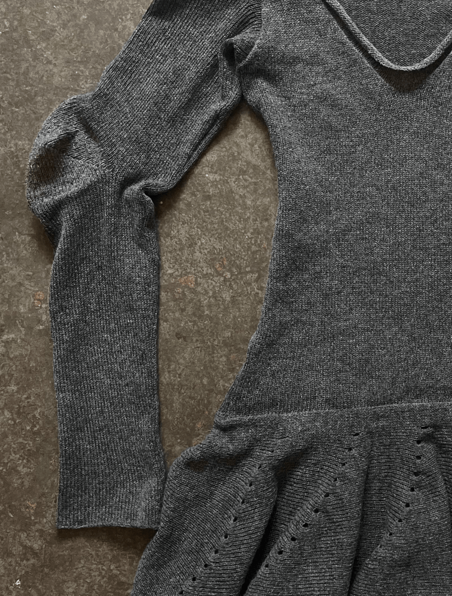 Ruffle mini jumper dress grey-Lilies of the Valley-APOC STORE
