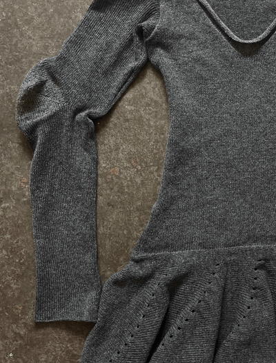 Ruffle mini jumper dress grey-Lilies of the Valley-APOC STORE