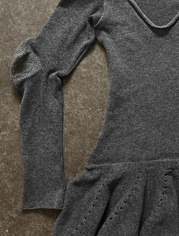 Ruffle mini jumper dress grey-Lilies of the Valley-APOC STORE