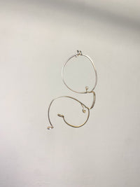 Single big silver glasses earring 2-Lou de Bètoly-APOC STORE