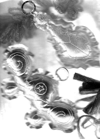 CORNER FLOWER KEYCHAIN SILVER-Fior di Latte-APOC STORE