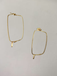 Pair of small gold glasses earrings 1-Lou de Bètoly-APOC STORE