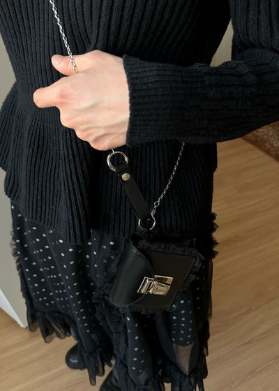 LACE METAL CHAIN WALLET BAG-SAENGIN STUDIOS-APOC STORE