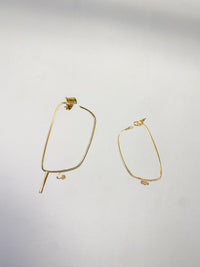 Pair of small gold glasses earrings 2-Lou de Bètoly-APOC STORE