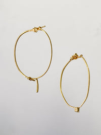 Pair of small gold glasses earrings 3-Lou de Bètoly-APOC STORE