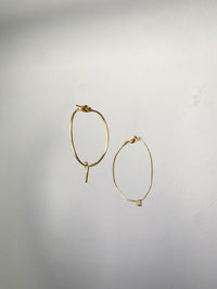 Pair of small gold glasses earrings 3-Lou de Bètoly-APOC STORE