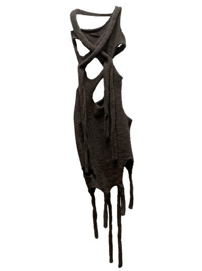 One-strap Melting Wool Dress-Jules Bramley-APOC STORE