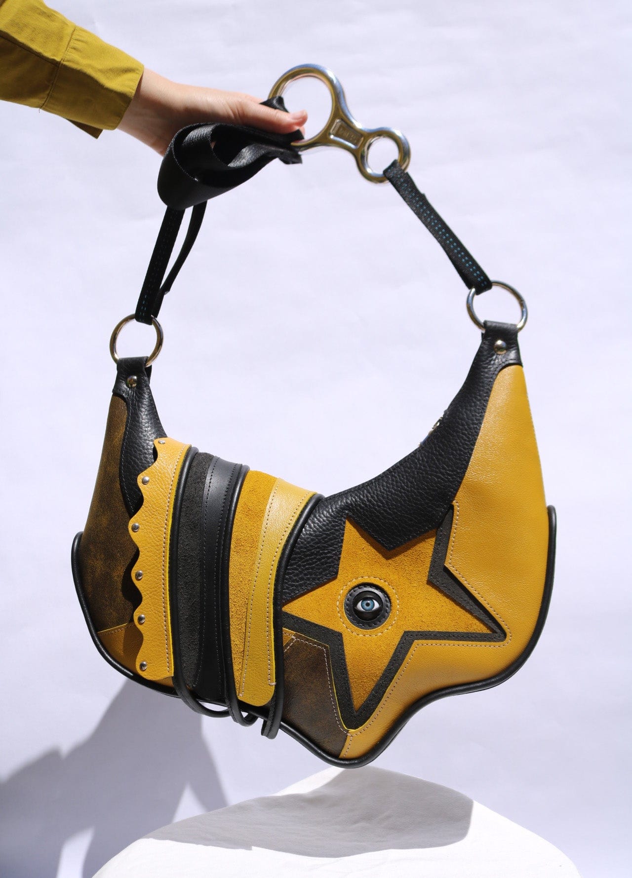 Star bag Black and Mustard Yellow-Av Grannan-APOC STORE