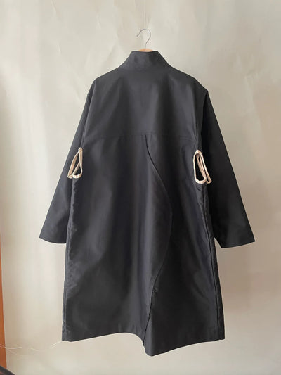003/3dimension Coat Black-Kei Kawai-APOC STORE