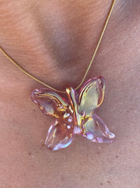 Golden Butterfly Necklace-Pia Glassworks-APOC STORE