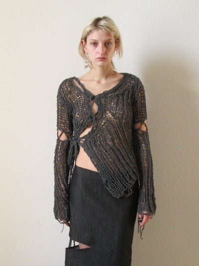 Tied Parts Sweater-V4K-APOC STORE