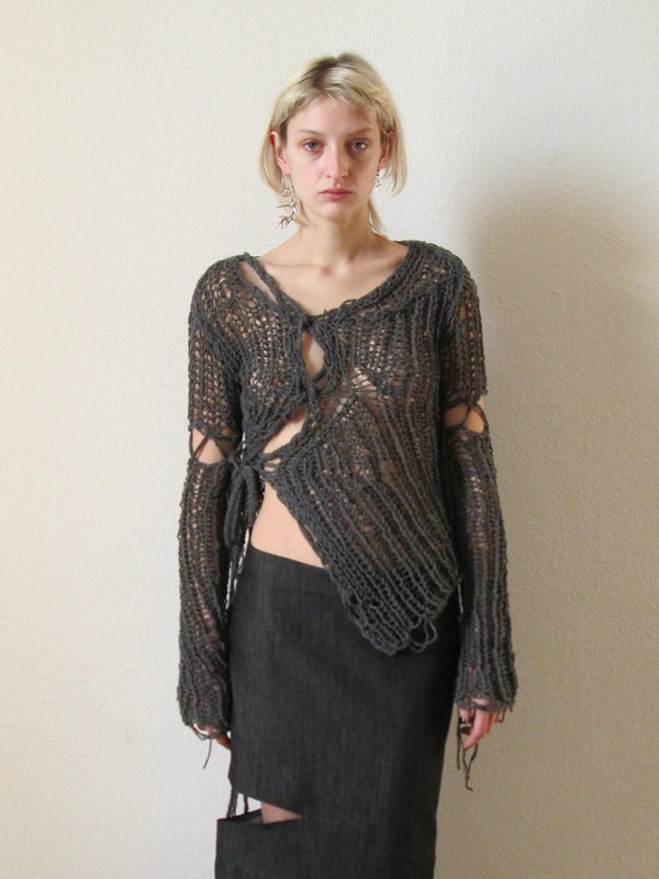 Tied Parts Sweater-V4K-APOC STORE