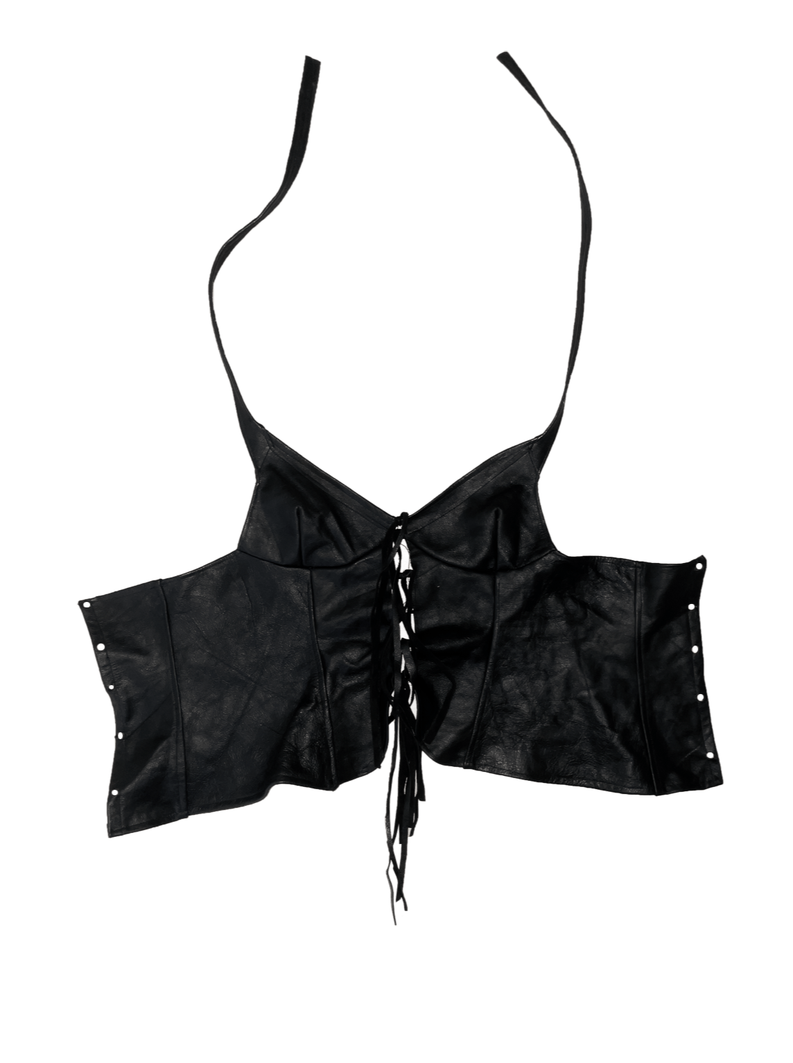Leather Tassel Camisole-Jules Bramley-APOC STORE