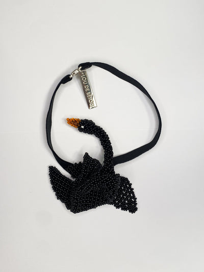 Swan choker Black-Lou de Bètoly-APOC STORE