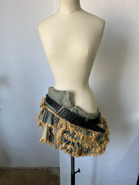 Twirl Mini Skirt Denim Dirty Wash-Onrushw23fh-APOC STORE