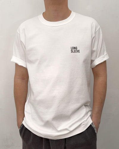 Long Sleeve Logo Short Sleeve (White)-EGNARTS-APOC STORE