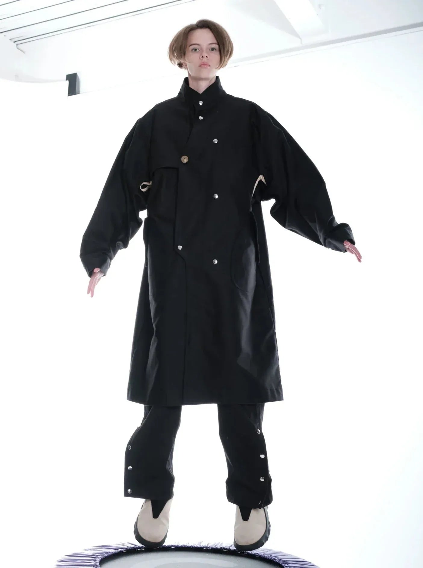 003/3dimension Coat Black-Kei Kawai-APOC STORE