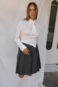 Wool Necktie Shirt-Julye Han-APOC STORE