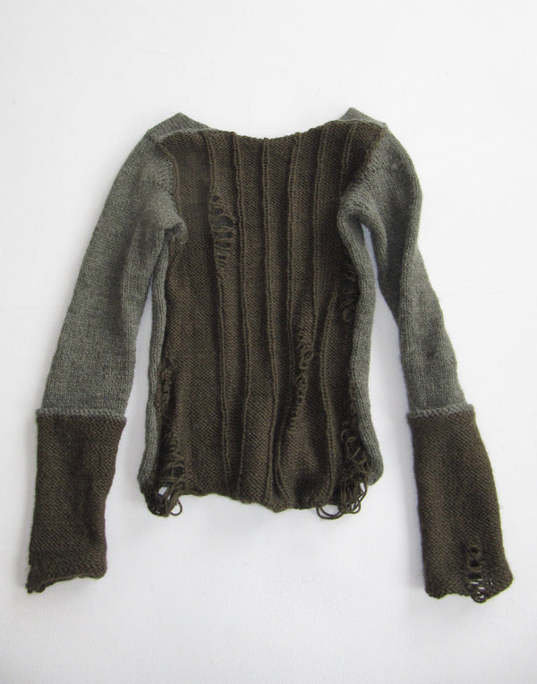 Double sweater “Forest” green-V4K-APOC STORE