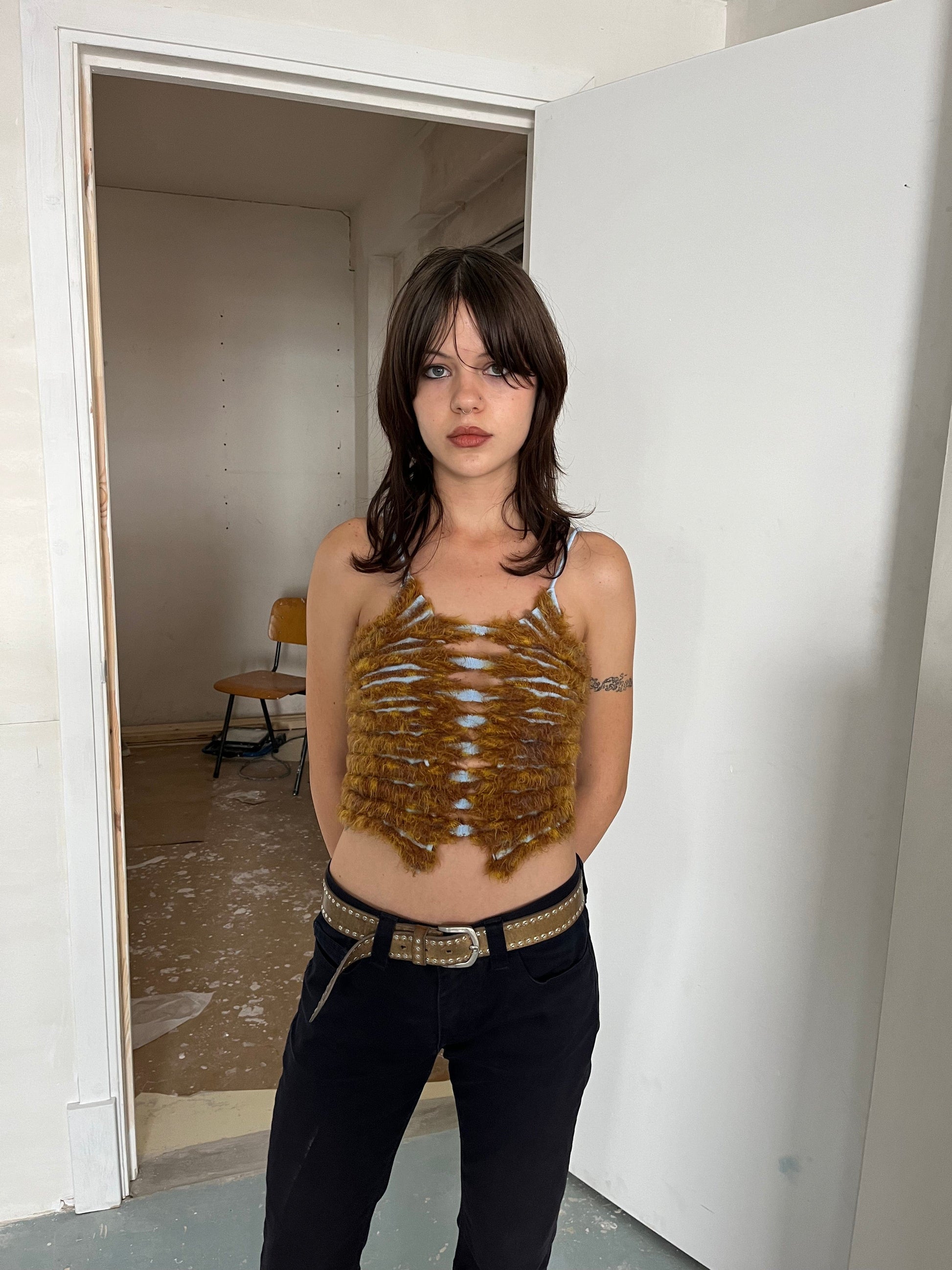 Reversible Caterpillar Top Burnt Orange-deparel-APOC STORE