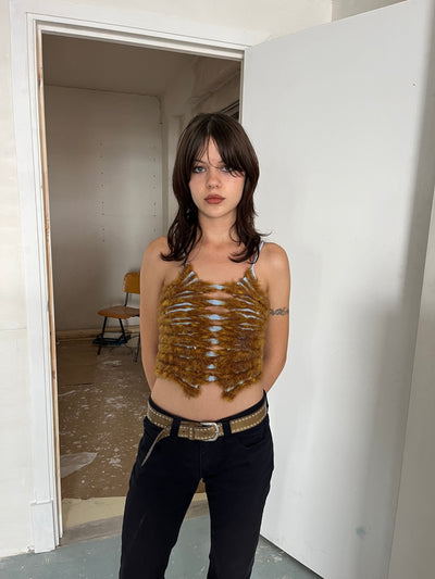 Reversible Caterpillar Top Burnt Orange-deparel-APOC STORE