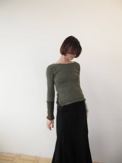 Double sweater “Forest” green-V4K-APOC STORE