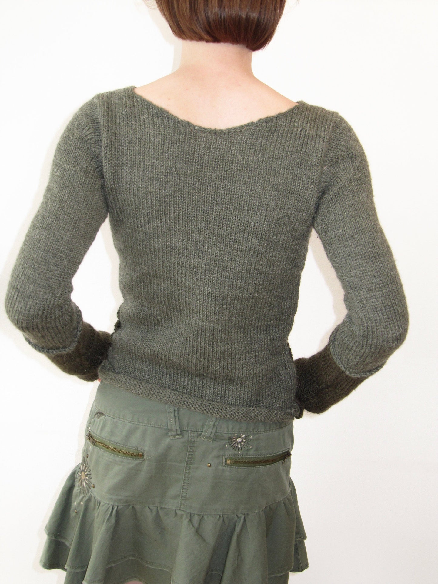 Double sweater “Forest” green-V4K-APOC STORE