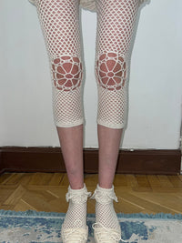 Crochet Capri with Floral Knees-Nastyamasha-APOC STORE