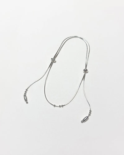 Silver scarf bracelet-Jaekim-APOC STORE