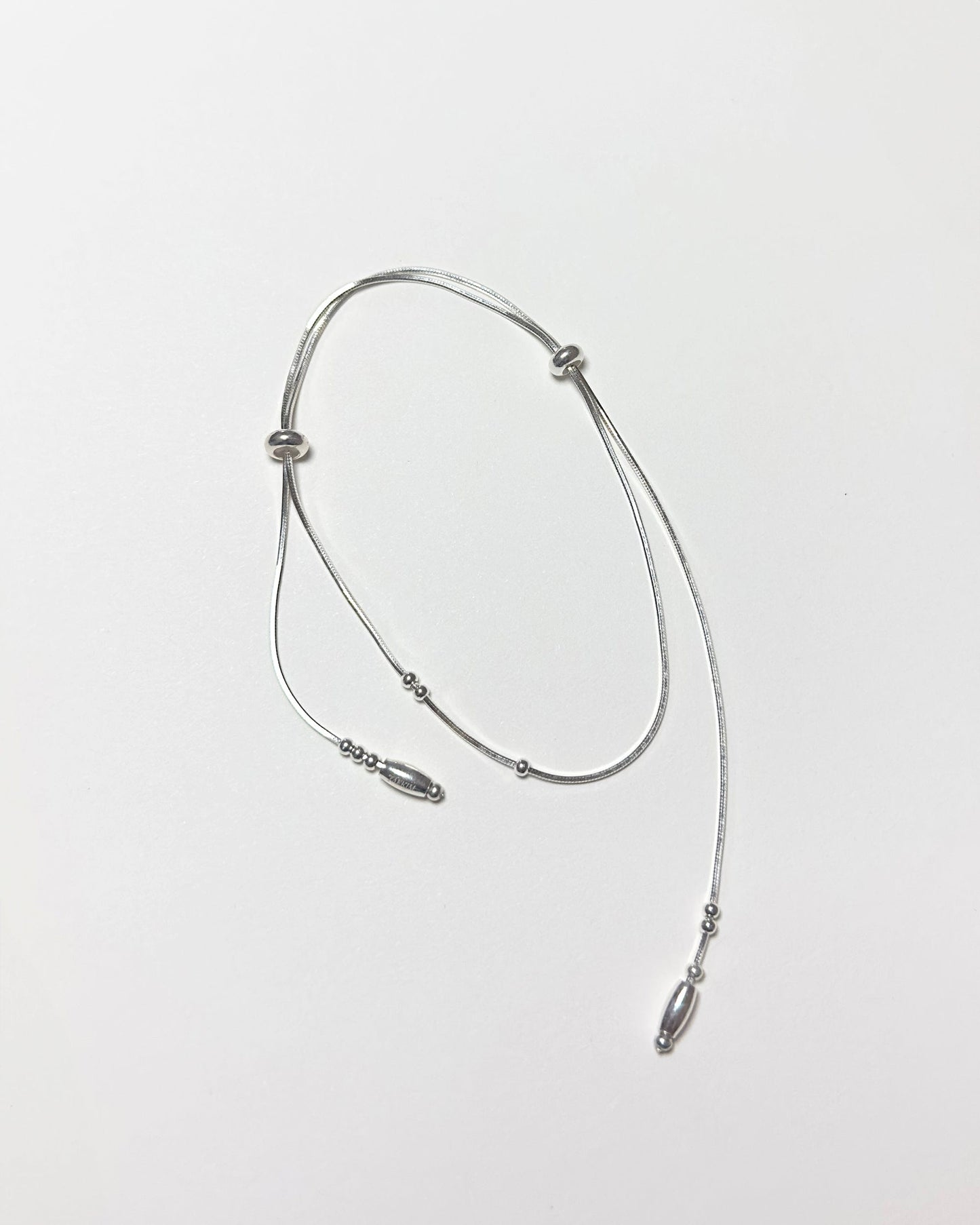 Silver scarf bracelet-Jaekim-APOC STORE