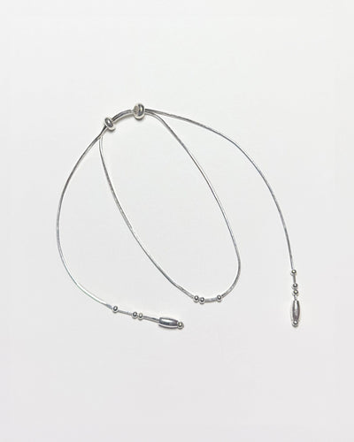 Silver scarf bracelet-Jaekim-APOC STORE